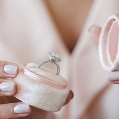 1.84 CT Radiant Cut Halo Bridal Set Wedding Ring