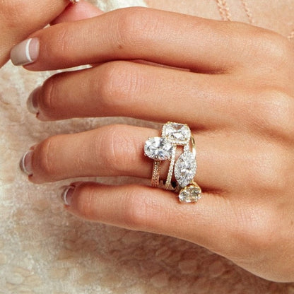 14K Cushion Cut Halo Diamond Engagement Ring