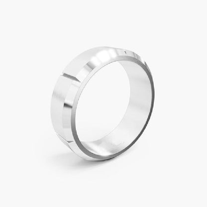 White Gold Wedding Band for Men and Women