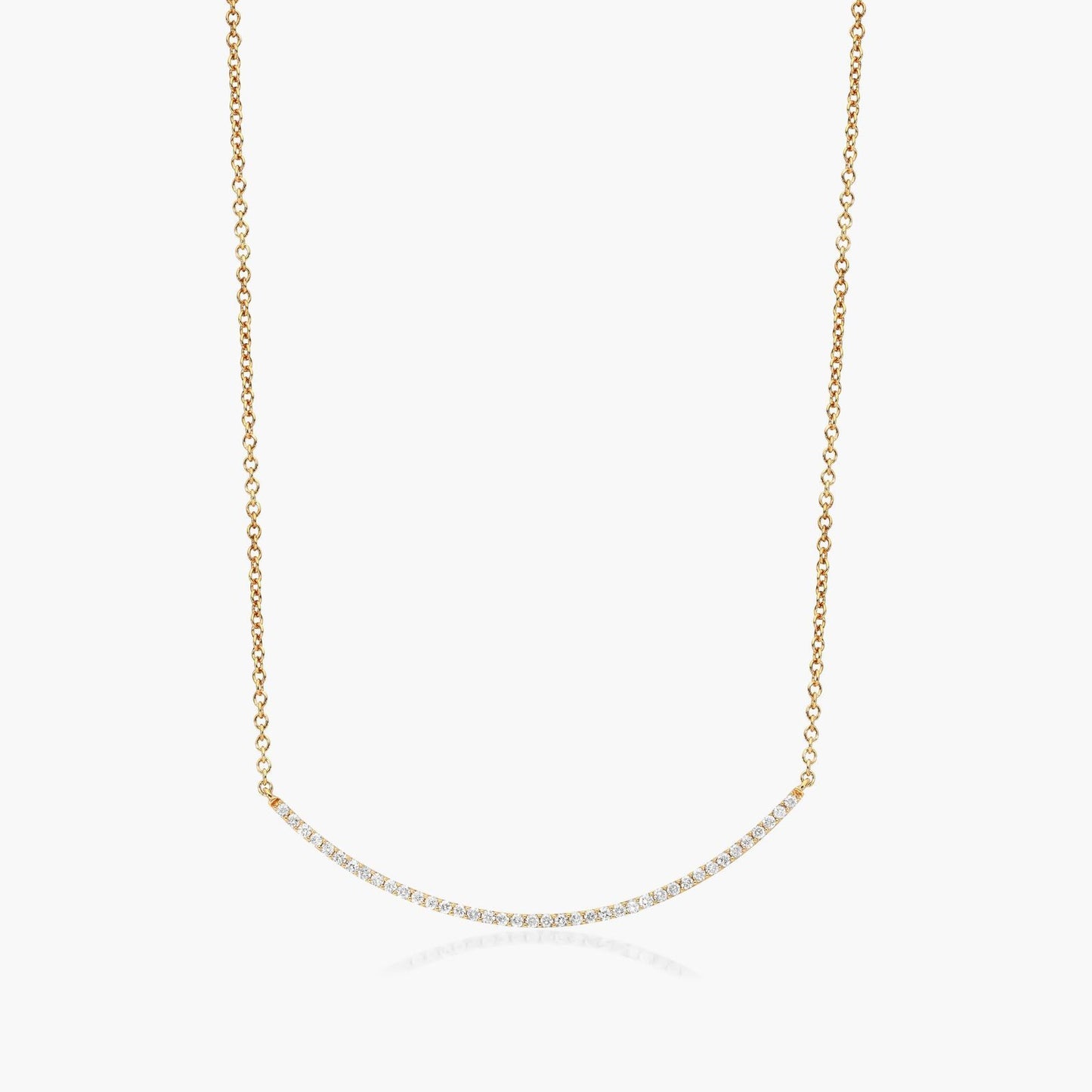 18k Dainty Pave Diamond Necklace For Women