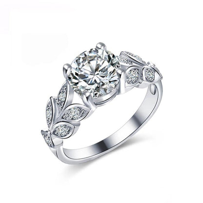 14K Round Cut Vintage Style Diamond Ring