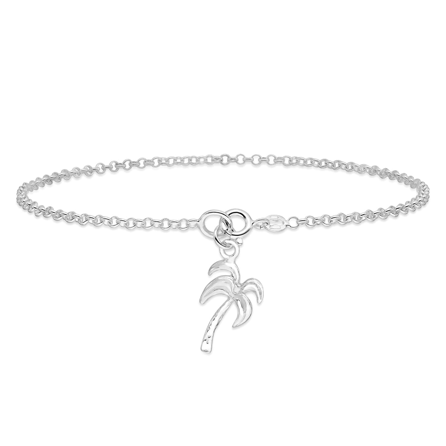 Delicate Gold Palm Tree Anklet Charm Bracelet