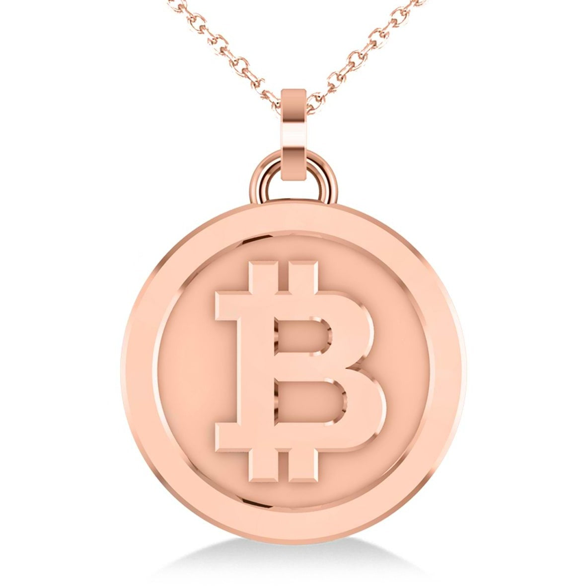 Medium Cryptocurrency Bitcoin Pendant Necklace