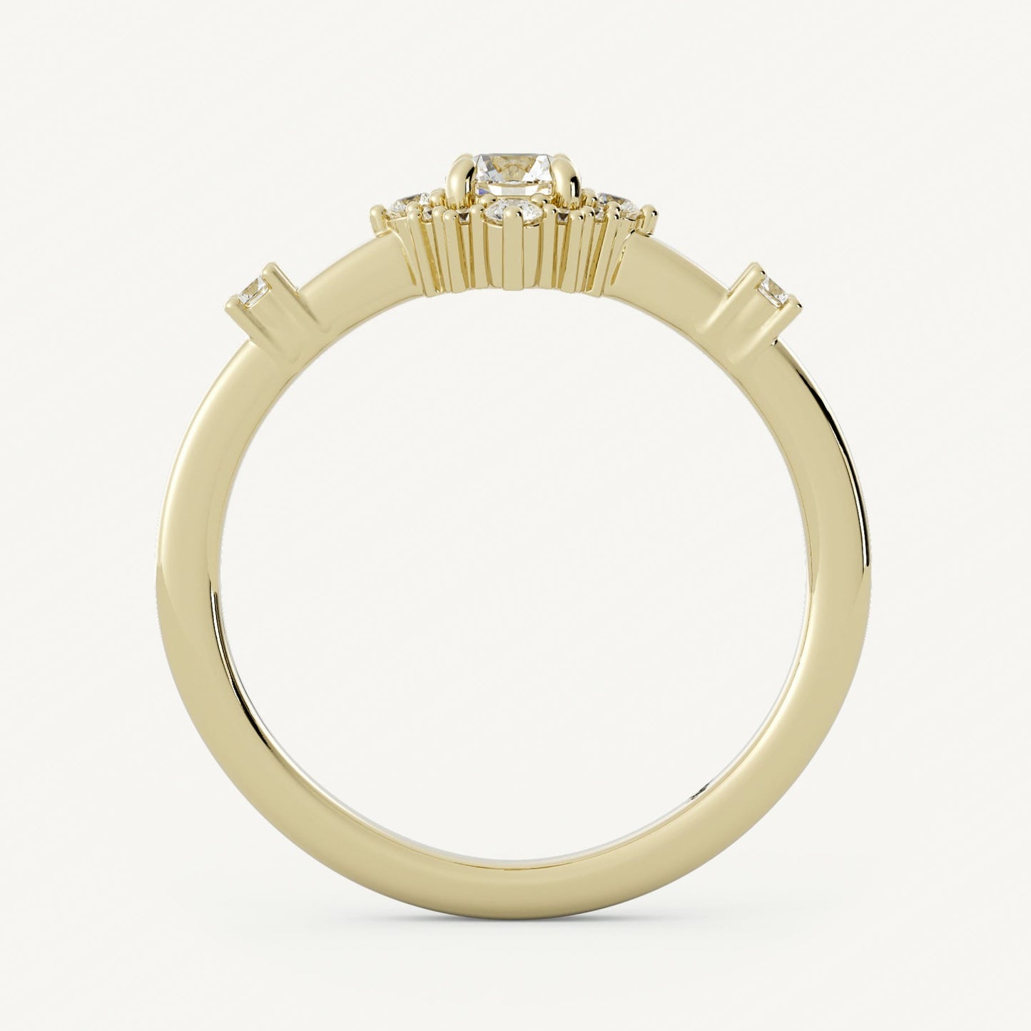 14k Round Cut Lab Made Halo Wedding Ring