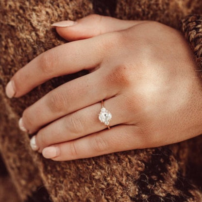Oval Cut Lab Grown Diamond Anniversary Ring