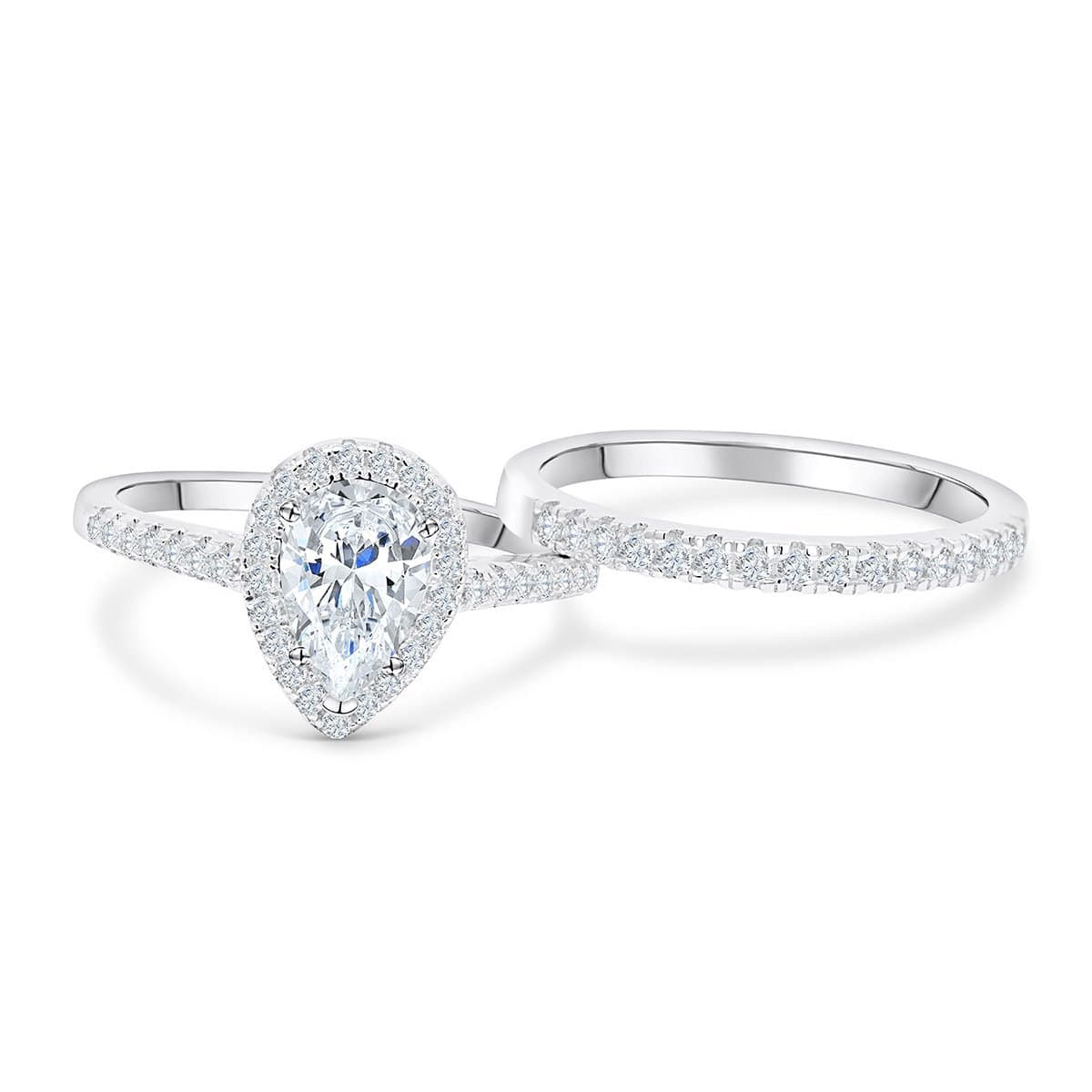 2.00 CT Lab Grown Diamond Bridal Set Engagement Ring