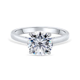 1.00 CT Round Cut Cathedral Shank Solitaire Ring
