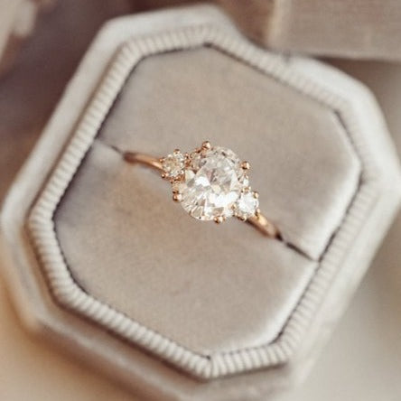 Oval Cut Lab Grown Diamond Anniversary Ring