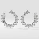 14k Marquise Hoop Earrings for Women