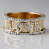 Personalized Diamond Initial Name Band