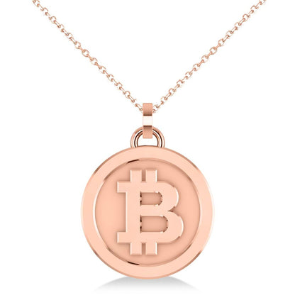 Medium Cryptocurrency Bitcoin Pendant Necklace