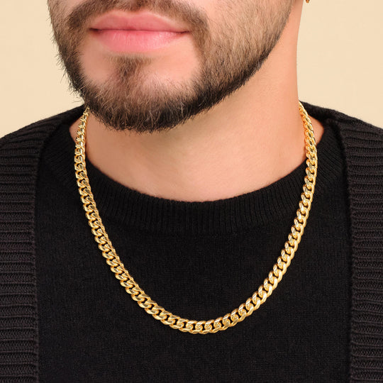 18K Solid Gold Miami Cuban Link Chain