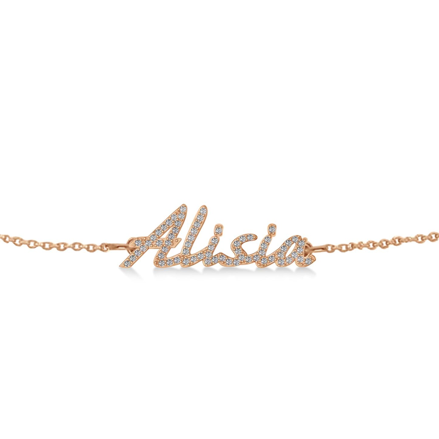 Personalized Diamond Name Anklet Bracelet