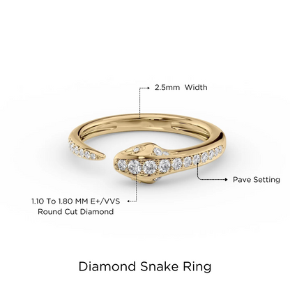 Round Cut Snake Shape Stacking Band