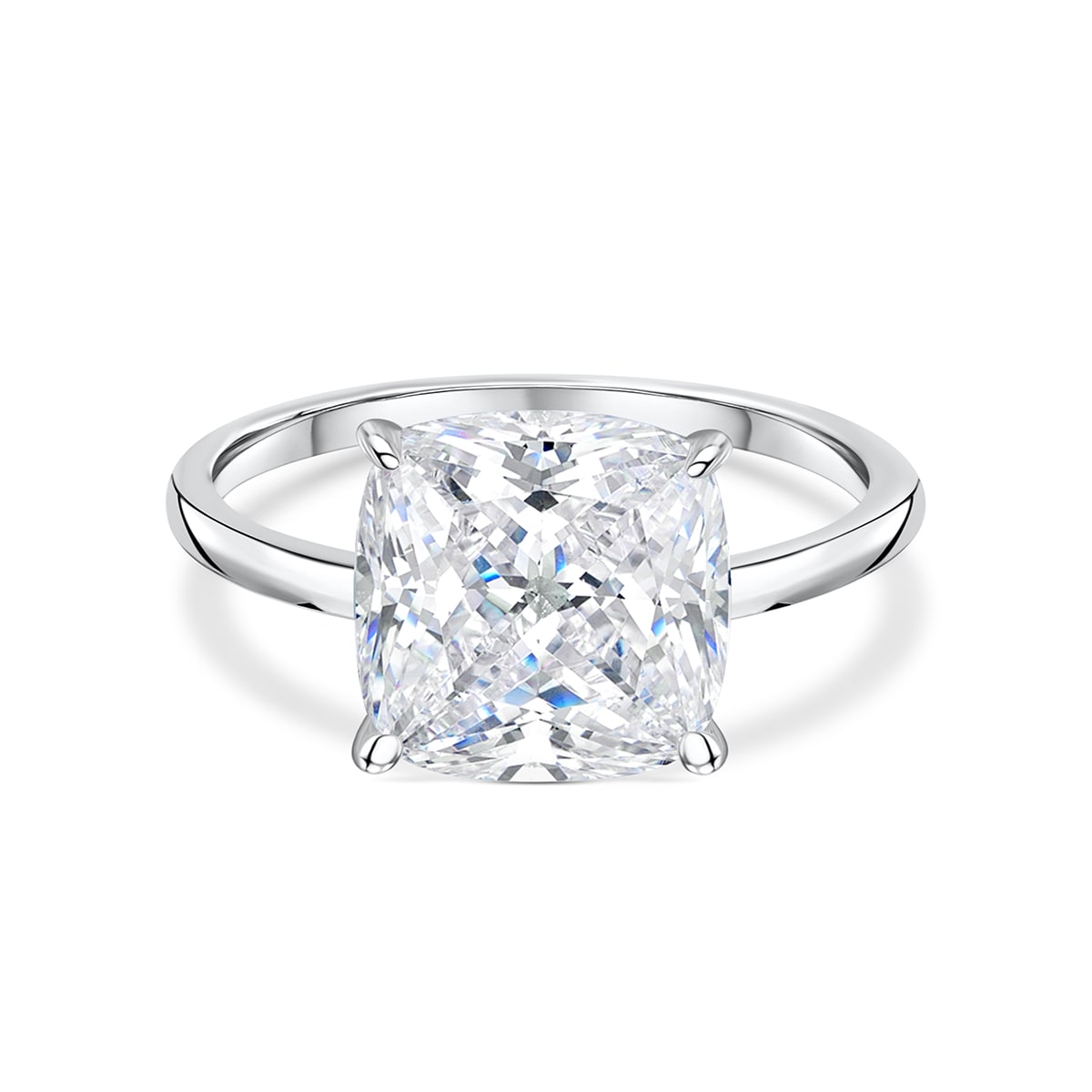 2.00 CT Cushion Cut Diamond Hidden Halo Ring