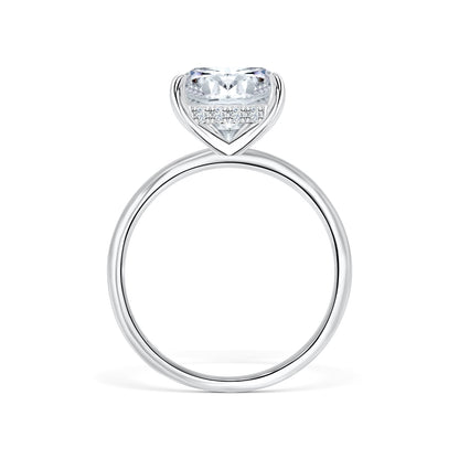 2.00 CT Cushion Cut Diamond Hidden Halo Ring