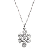0.57 CT Tibetan Endless Love Knot Cluster Diamond Necklace