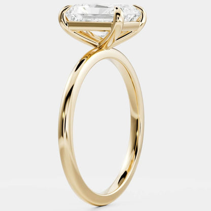 14K Radiant Cut Lab Diamond Anniversary Ring