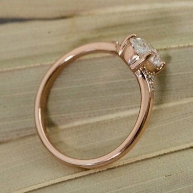 Oval Cut Lab Created Diamond Engagement Ring