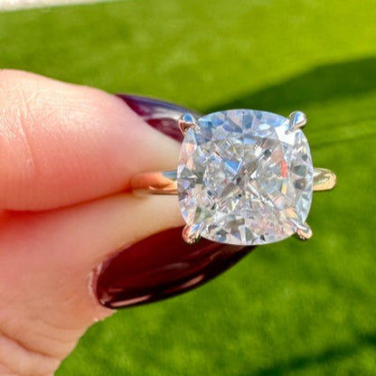 Hand Made Cushion Cut Engagement Ring