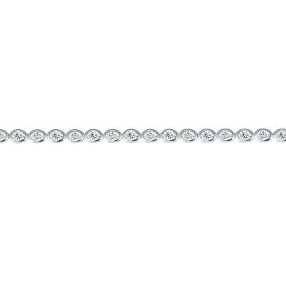 Oval Diamond Tennis Bracelet