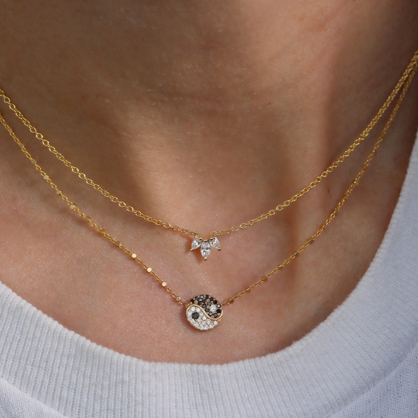 1.20 CT Marquise Cut Three Stone Diamond Necklace