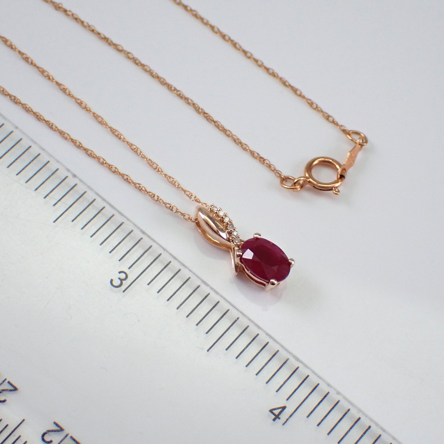 1.00 CT Oval Cut Gemstone Diamond Pendant Necklace