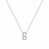 Personalised Lucky Diamond Number Necklace