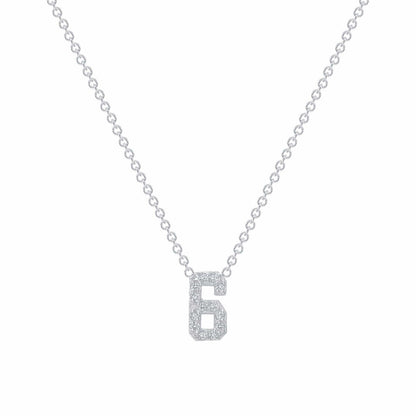 Personalised Lucky Diamond Number Necklace