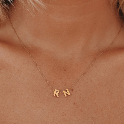 Mum Initial Monogram Necklace