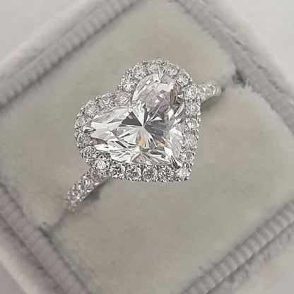 Heart Shaped Solitaire Accent Promise Ring