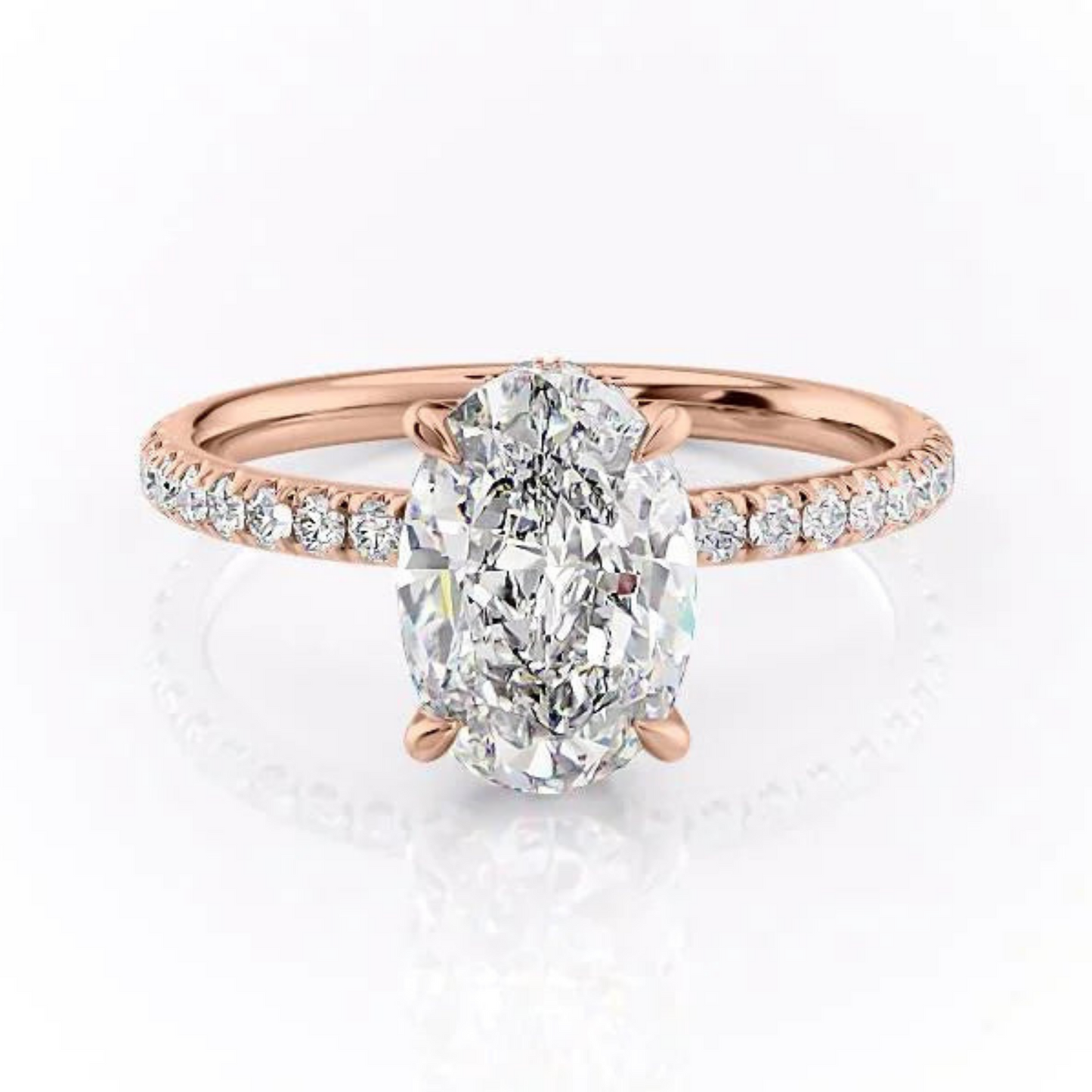 Oval Cut Halo Engagement Ring