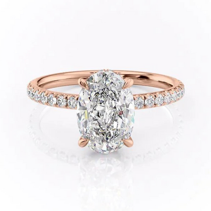 Oval Cut Halo Engagement Ring