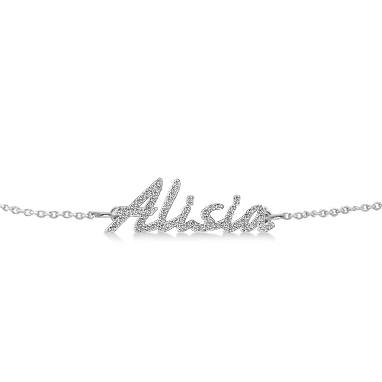 Personalized Diamond Name Anklet Bracelet
