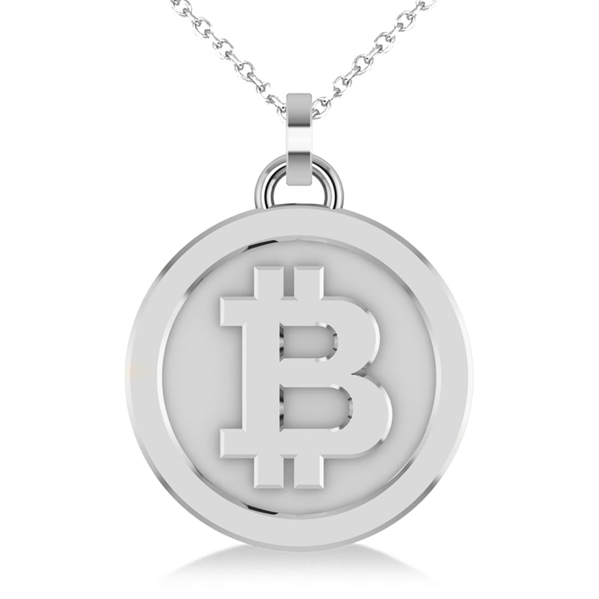 Medium Cryptocurrency Bitcoin Pendant Necklace