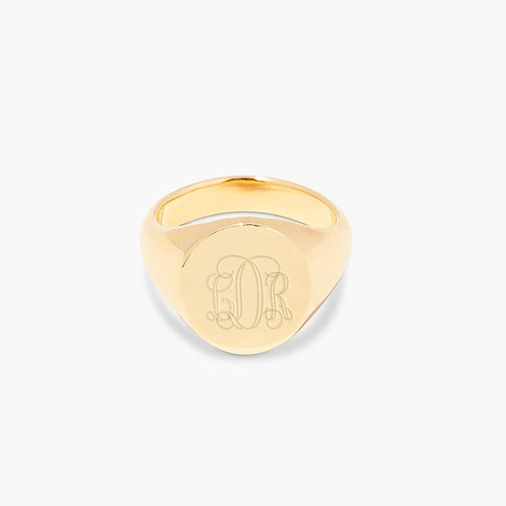 18k Gold Custom Signet Ring for Women