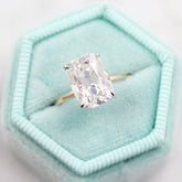 10K Elongated Old Mine Cushion Solitaire  Ring