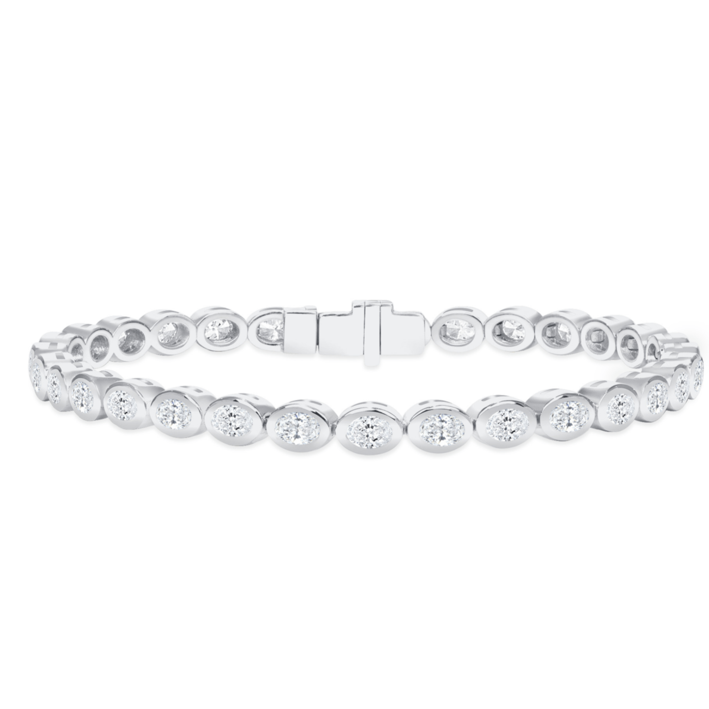 Oval Diamond Tennis Bracelet