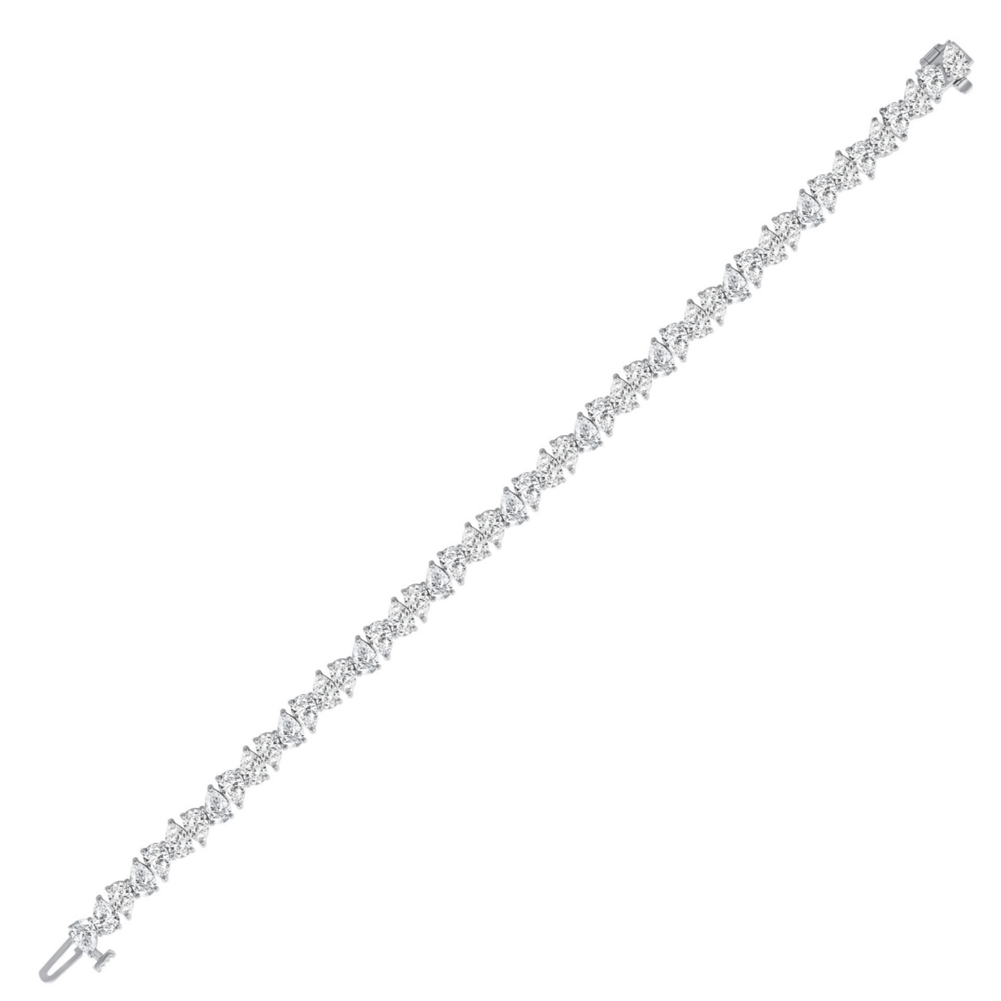Pear Cut Diamond Tennis Bracelet By Luxurian Jewels