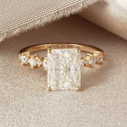 Radiant Cut Half Eternity Diamond Ring