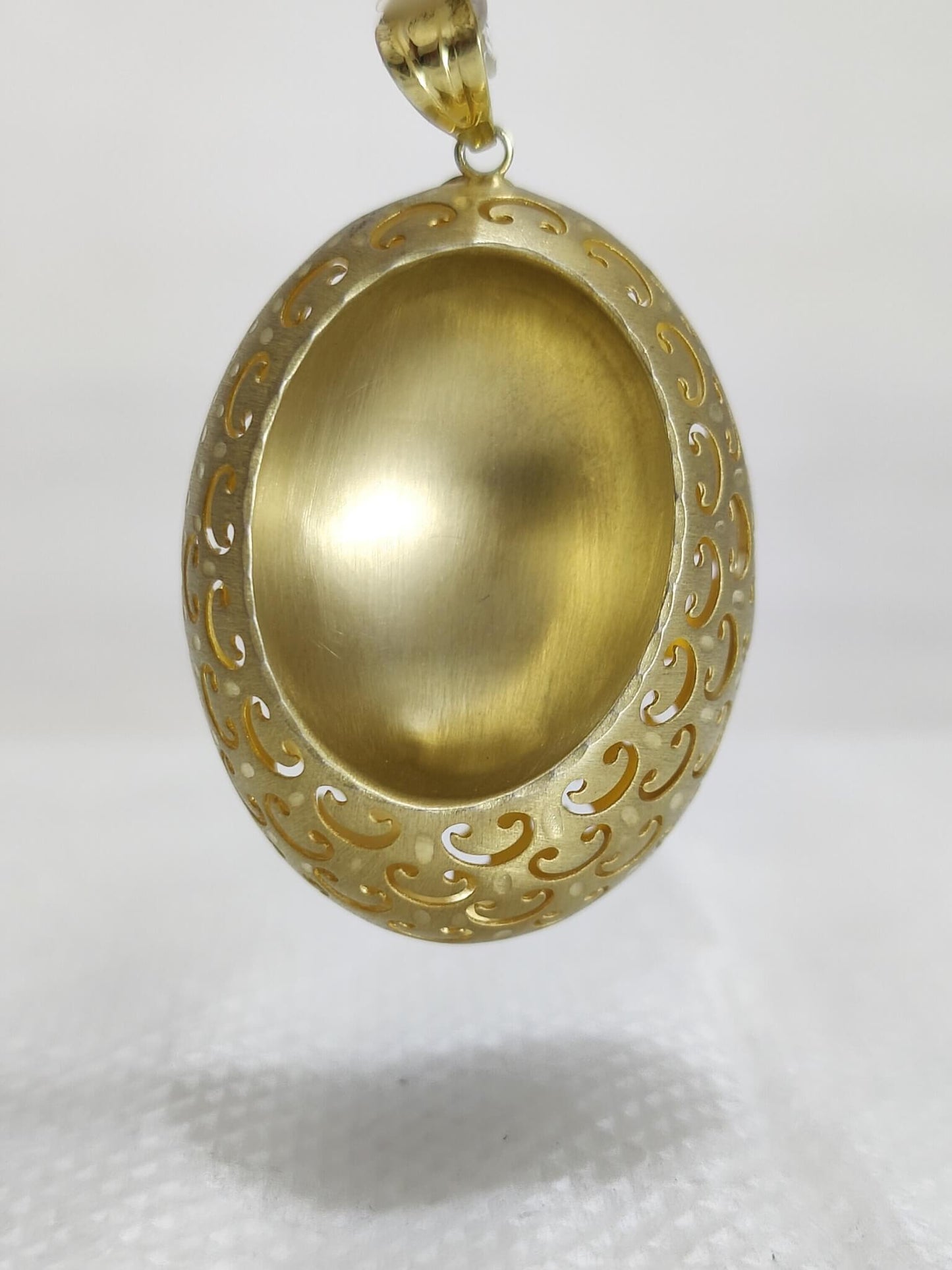Oval Shaped Antique Silver Pendant