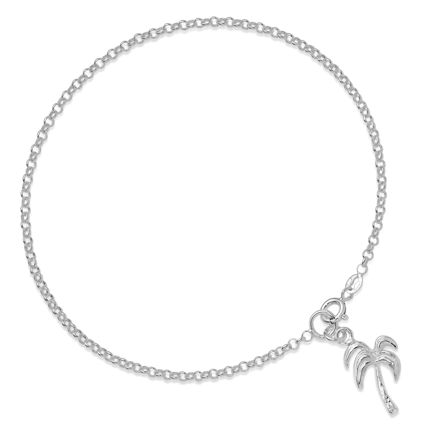 Delicate Gold Palm Tree Anklet Charm Bracelet