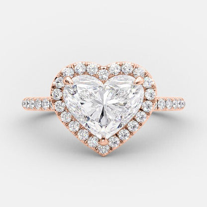 Heart Shaped Solitaire Accent Promise Ring