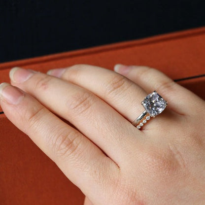 Hand Made Cushion Cut Engagement Ring