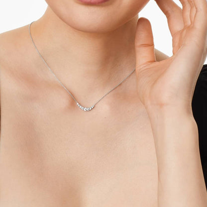 1.29 CT Round Diamond Necklace for Women