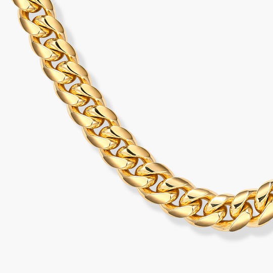 18K Solid Gold Miami Cuban Link Chain