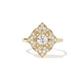 0.70 CT Deco Baroque Round Cut Lab Grown Diamond Ring