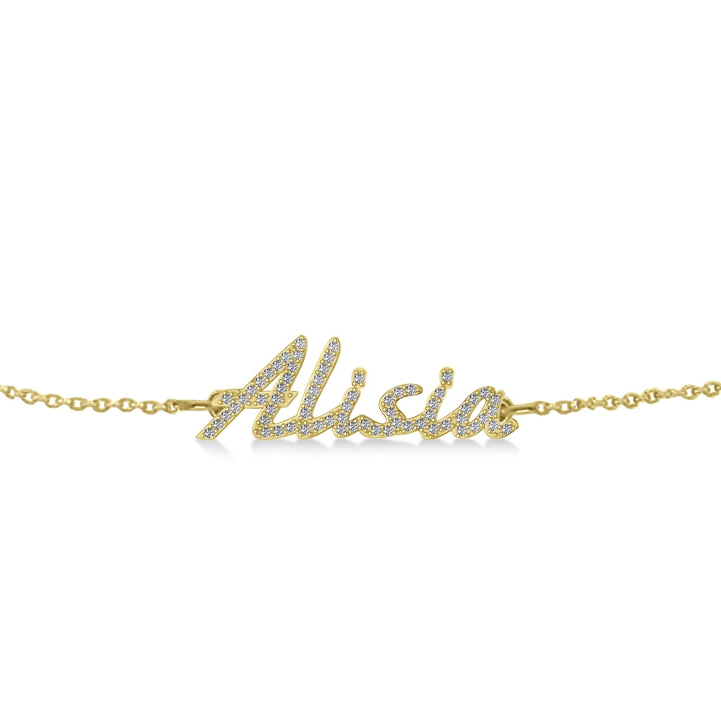 Personalized Diamond Name Anklet Bracelet