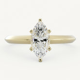 Marquise Cut Knife Edge Solitaire Diamond Ring