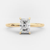 4-Prong Radiant Cut Engagement Ring in 14k Gold